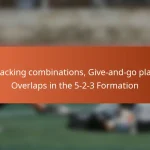 Attacking combinations, Give-and-go plays, Overlaps in the 5-2-3 Formation